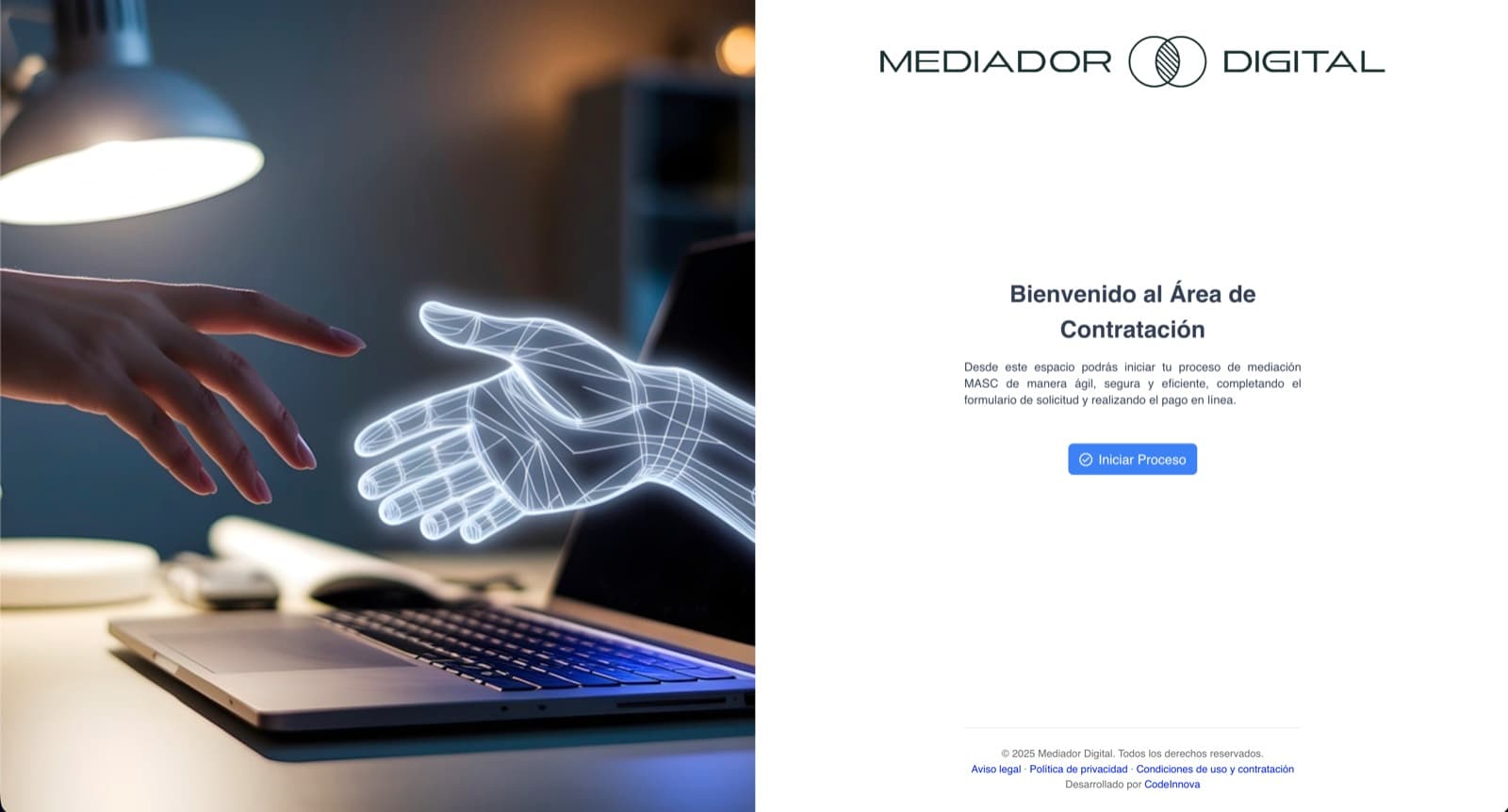 Área de contratación – Mediador Digital
